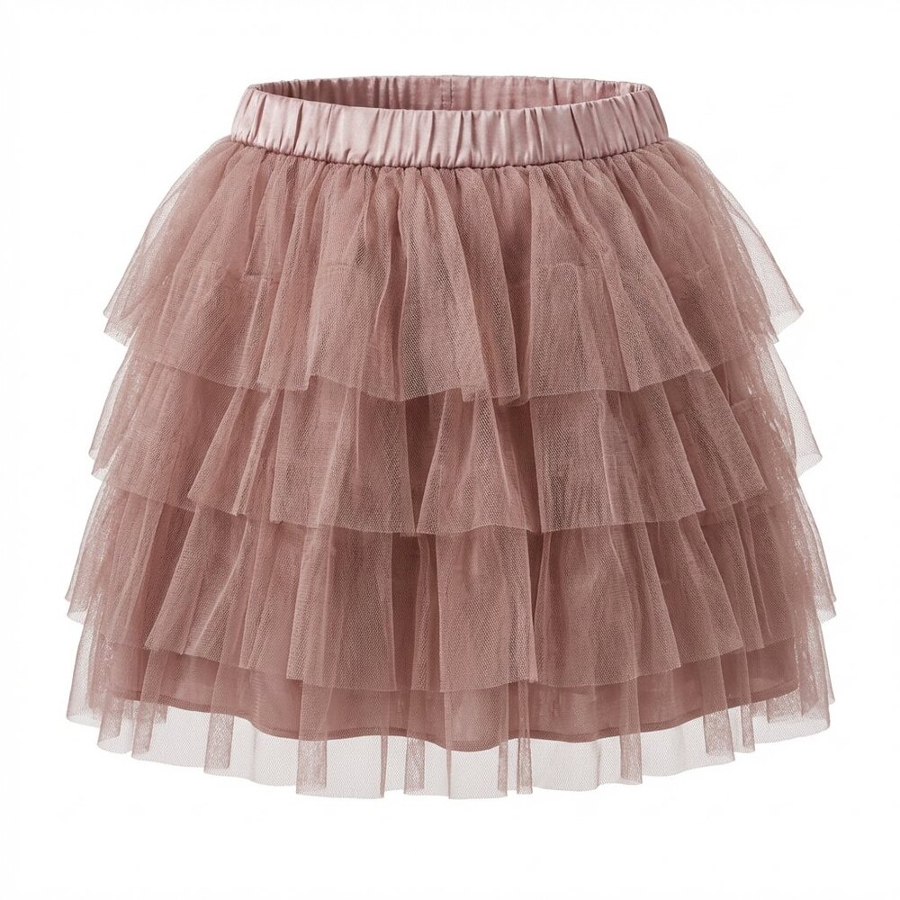 Blush Pink Layered Tulle Miniskirt Size Small